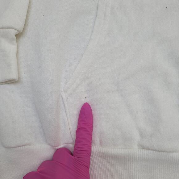 Vintage Northeastern Hoodie Womens Medium 20x21 White Pink - Picture 7 of 14
